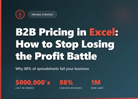B2B pricing in Excel and how to fix the failure points listed